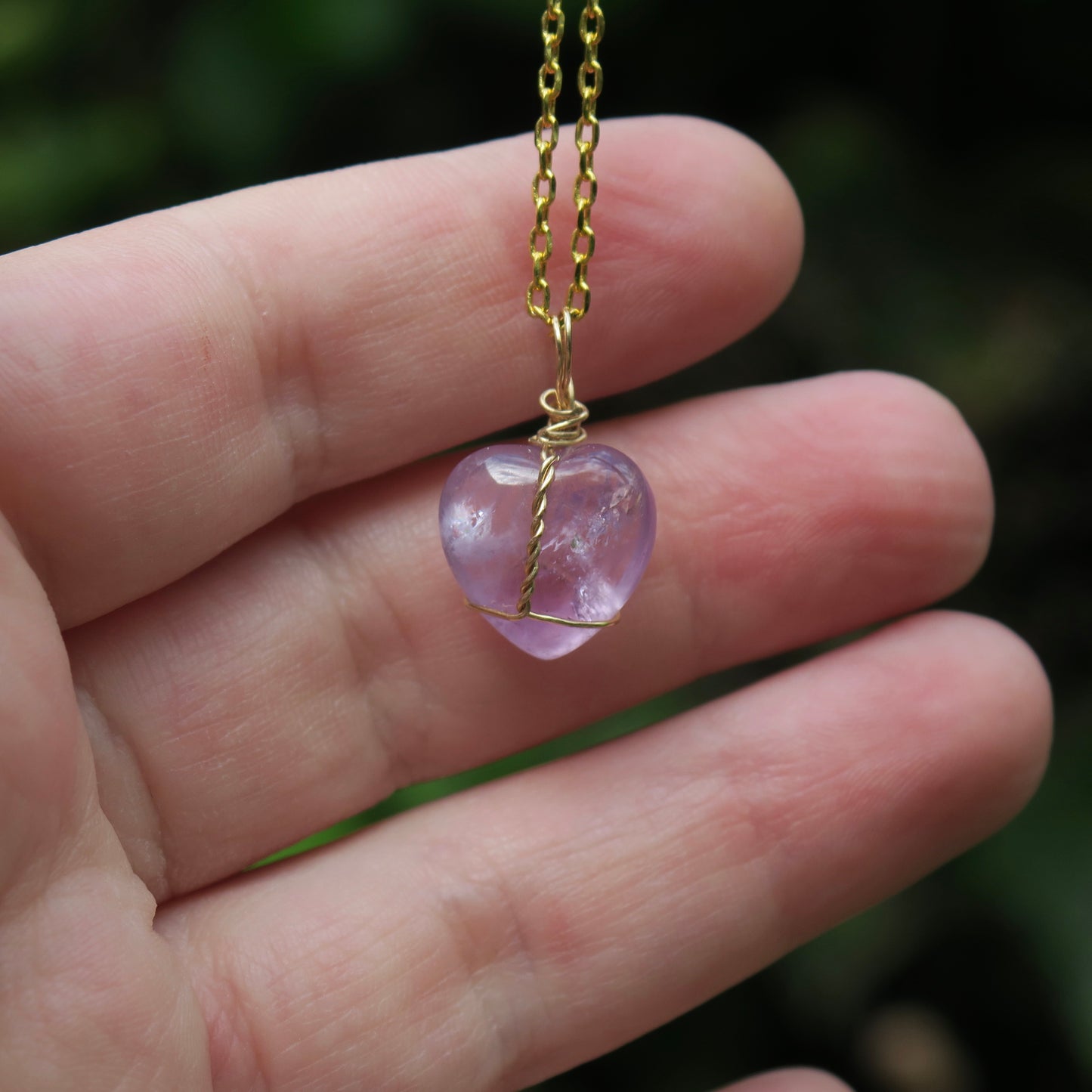 Amethyst Heart Pendant | 14k Gold-Fill