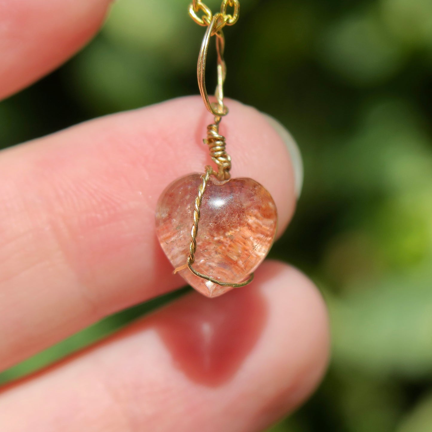 Lodolite Heart Pendant | 14k Gold-Fill