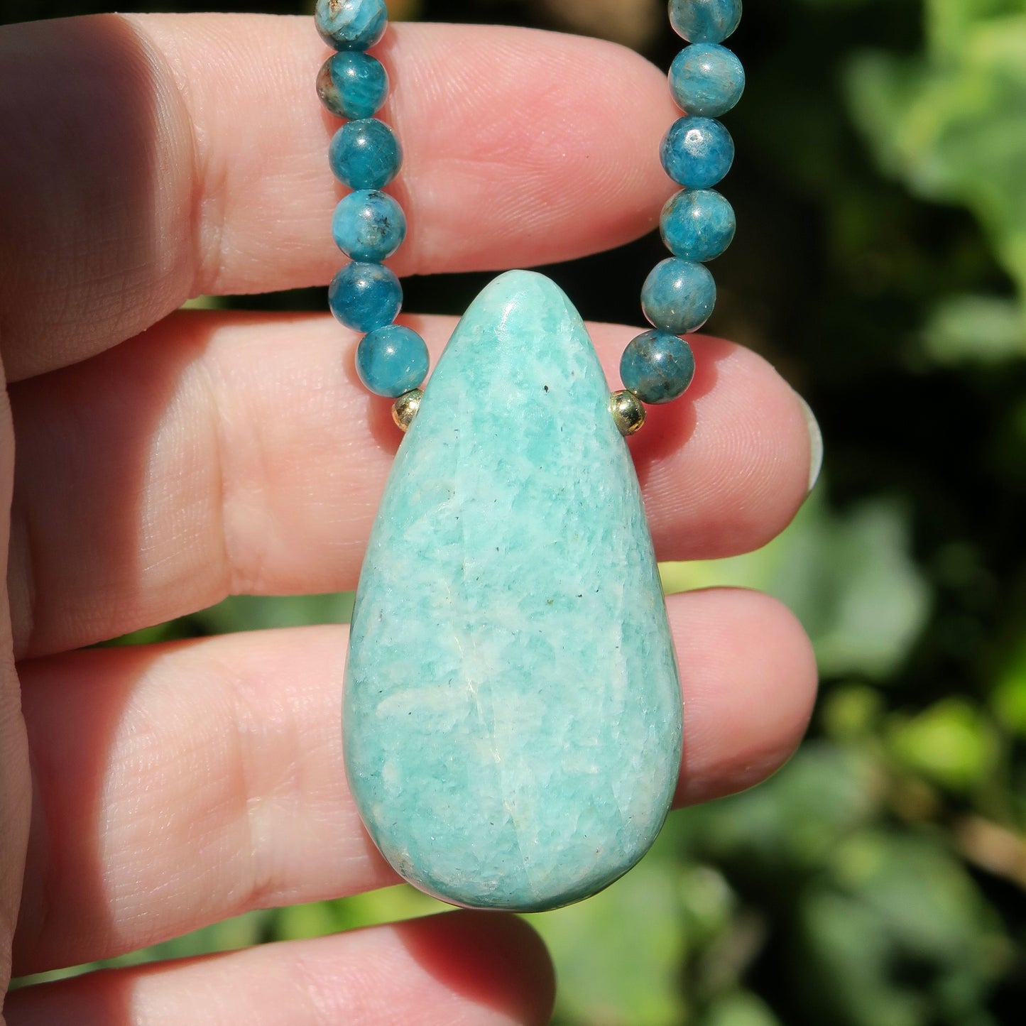 Amazonite & Apatite Necklace | 14k Gold-Fill
