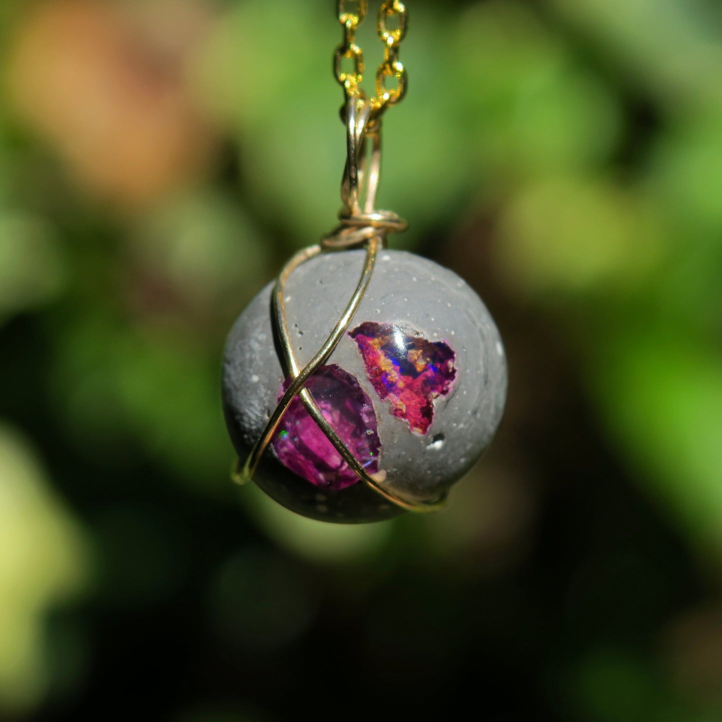 Mexican Cantera Opal Pendant | 14k Gold-Fill
