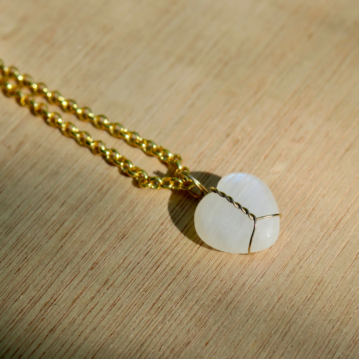 Moonstone Heart Pendant | 14k Gold-Fill