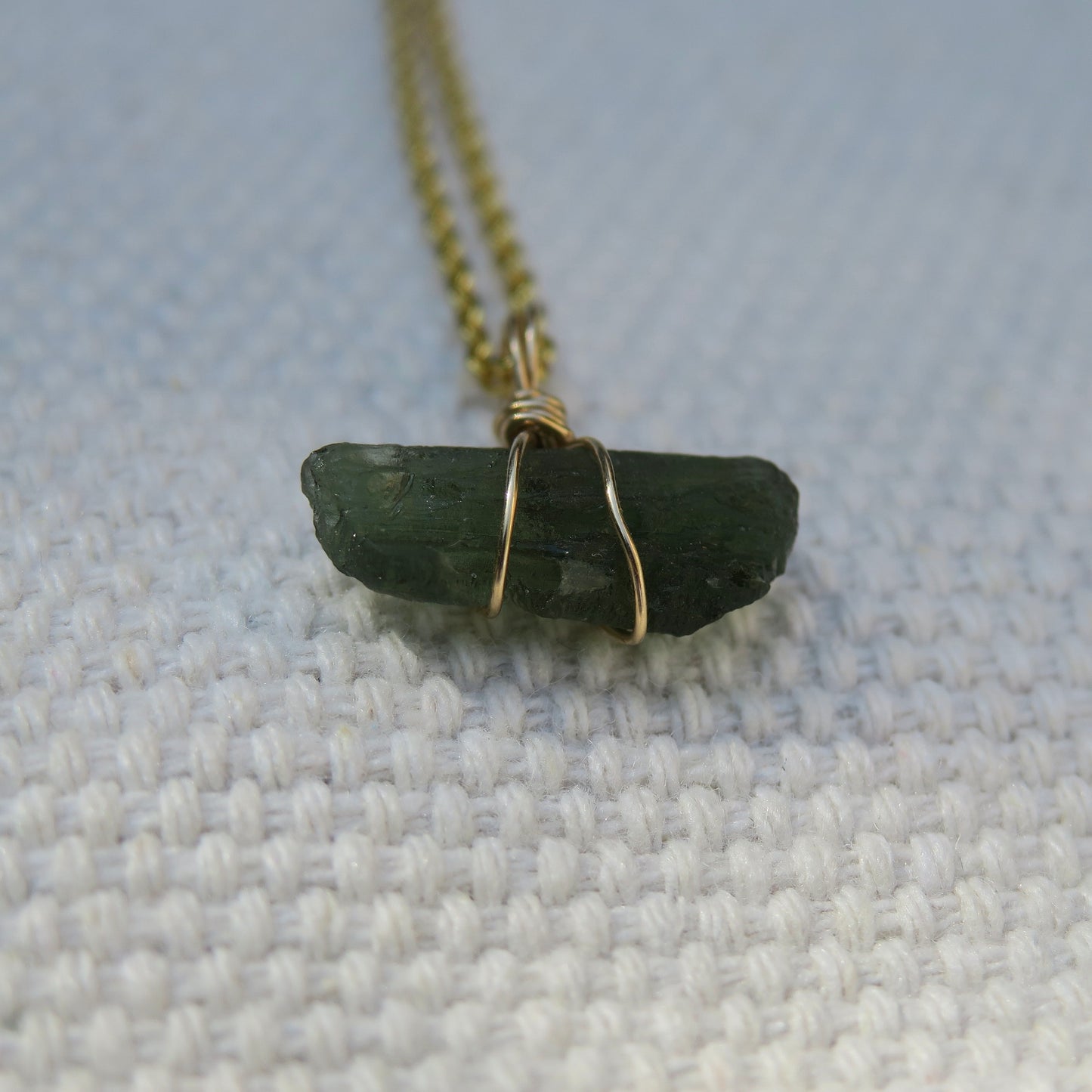 Moldavite Pendant | 14k Gold-Fill
