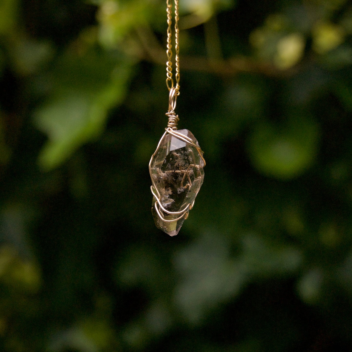 Smoky Diamond Quartz | 14k Gold-Fill