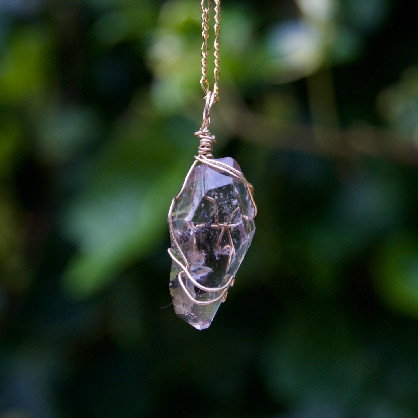 Smoky Diamond Quartz | 14k Gold-Fill