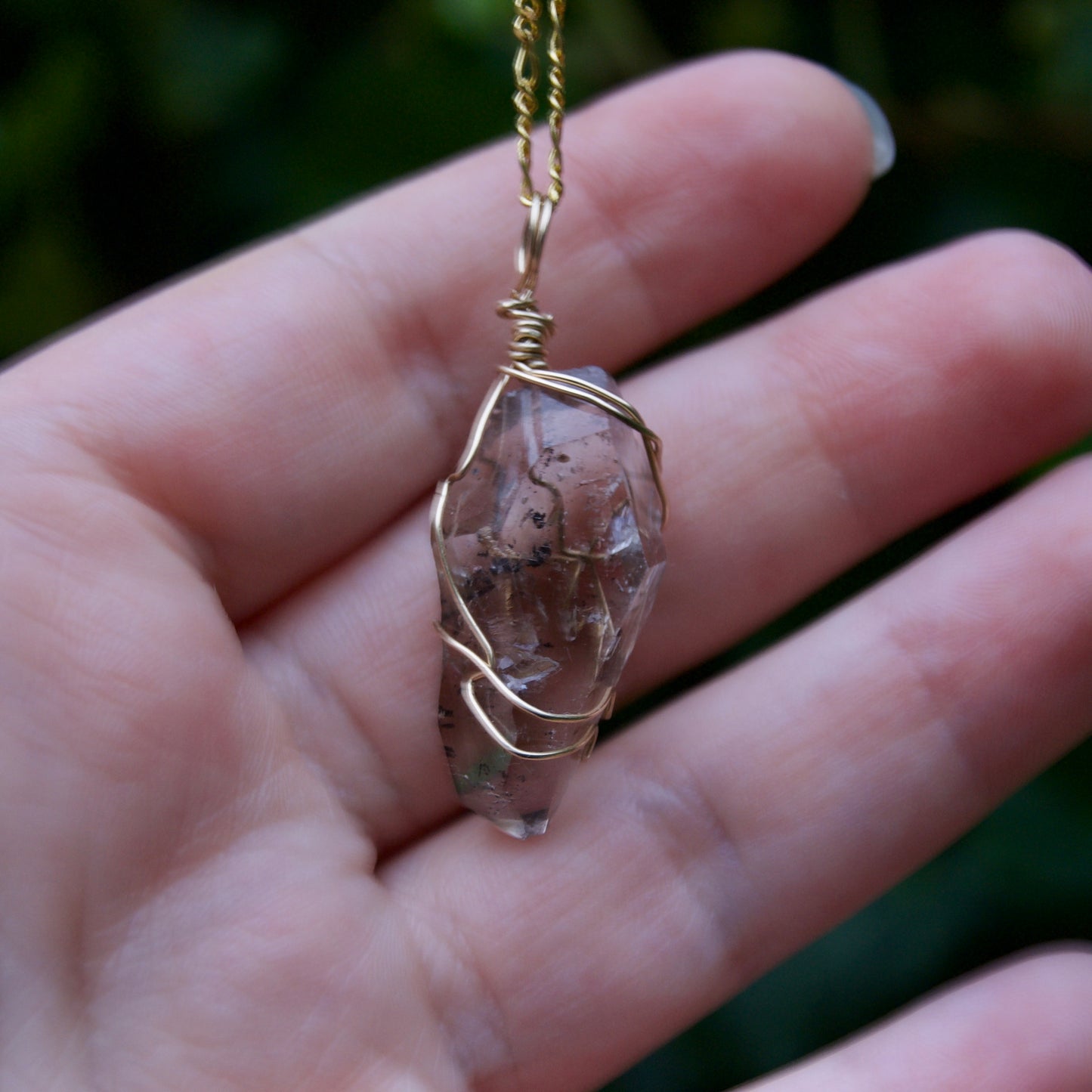 Smoky Diamond Quartz | 14k Gold-Fill