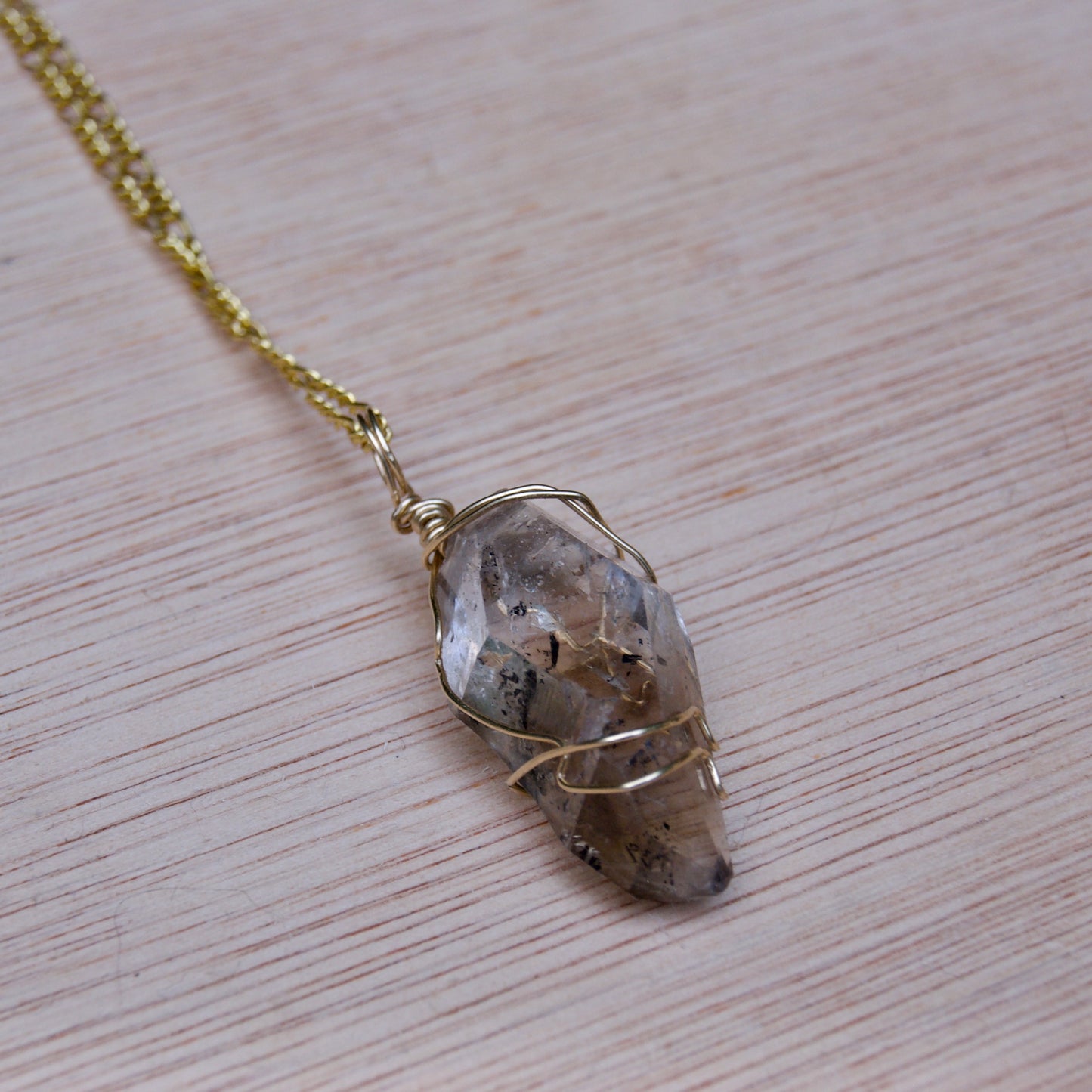 Smoky Diamond Quartz | 14k Gold-Fill