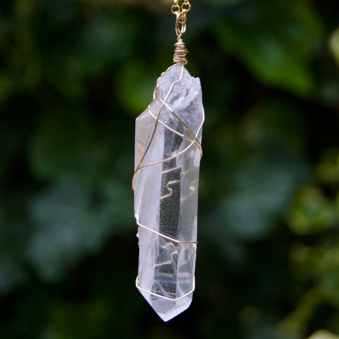 Lemurian Laser Quartz Pendant | 14k Gold-Fill