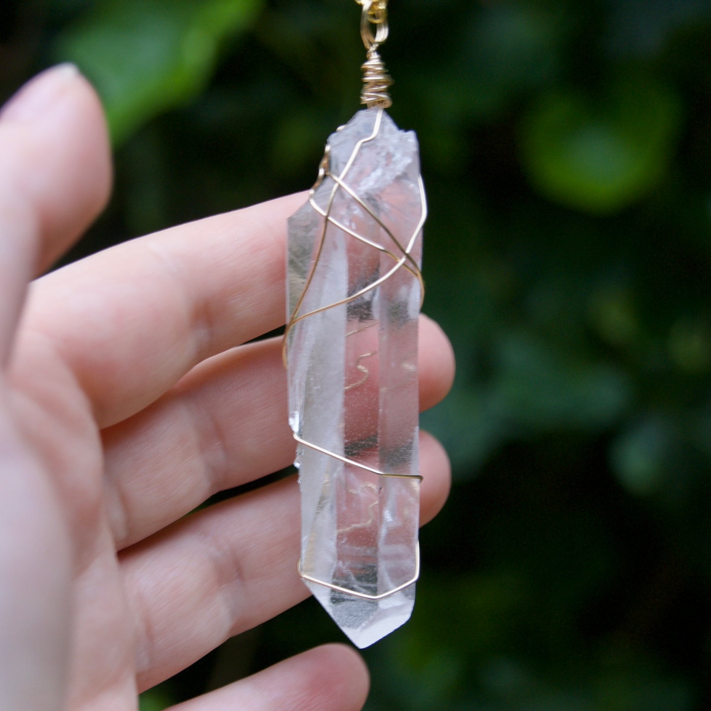Lemurian Laser Quartz Pendant | 14k Gold-Fill