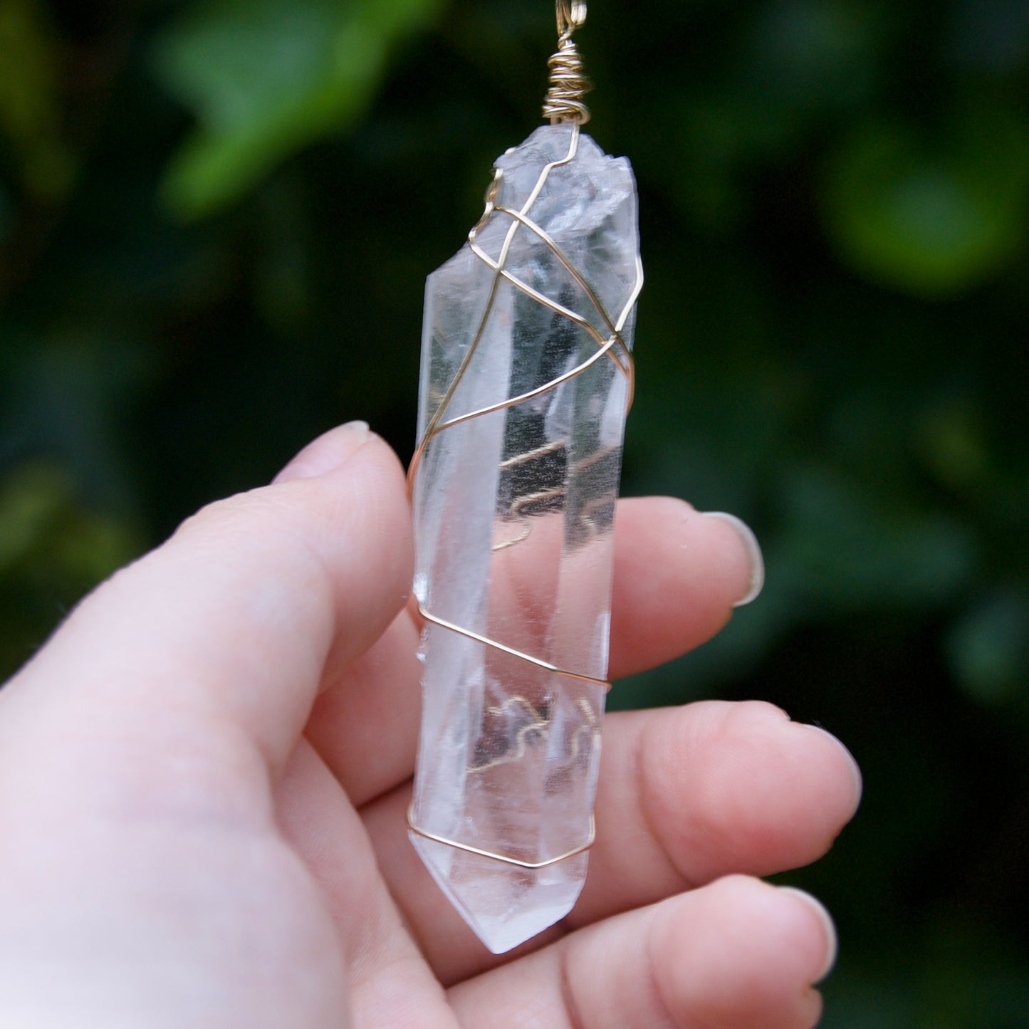 Lemurian Laser Quartz Pendant | 14k Gold-Fill