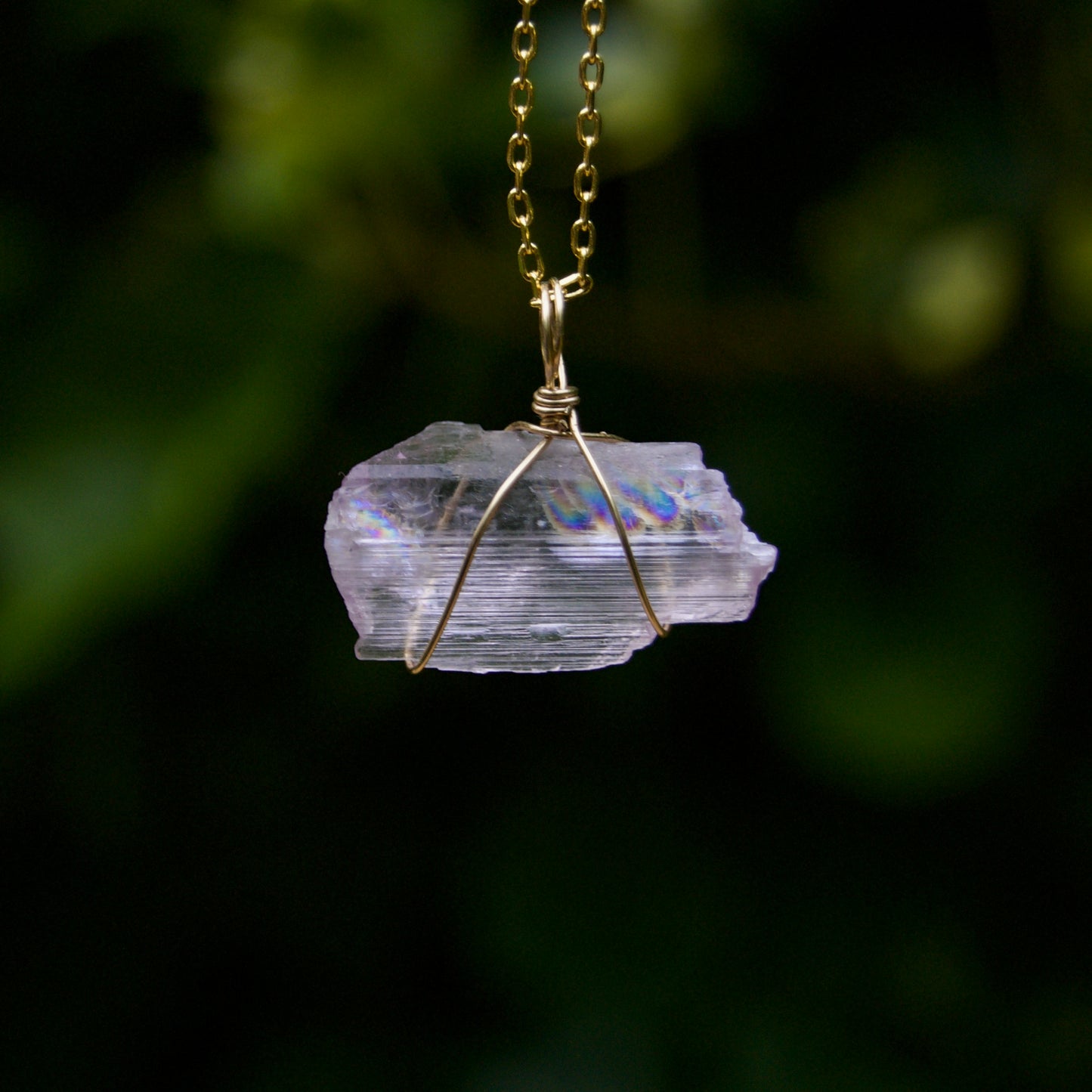 Kunzite Pendant | 14k Gold-Fill