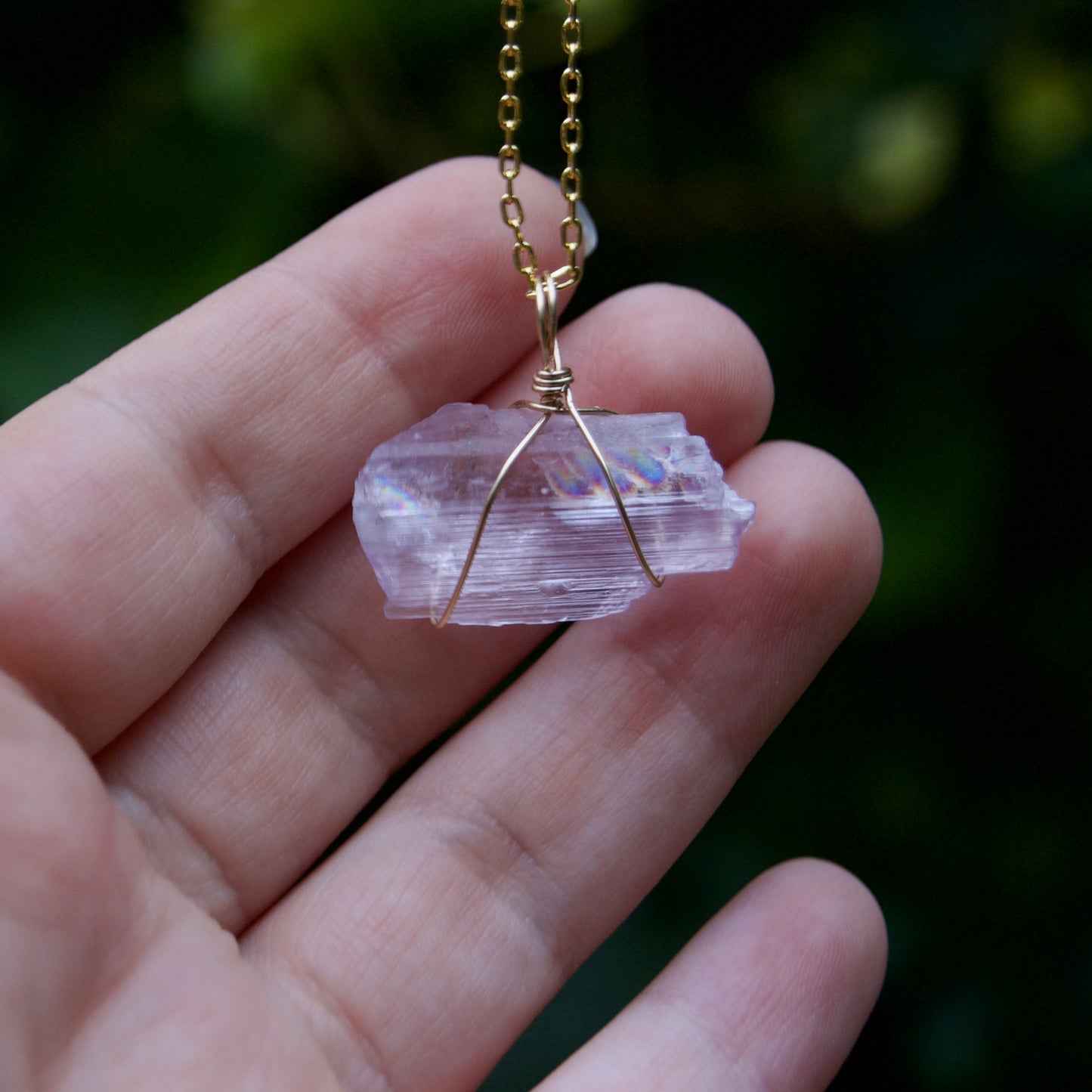 Kunzite Pendant | 14k Gold-Fill