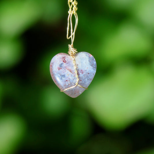 Iolite Heart Pendant | 14k Gold-Fill