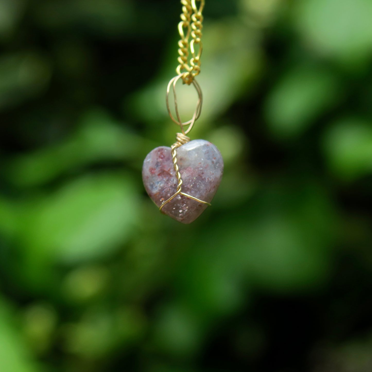 Iolite Heart Pendant | 14k Gold-Fill