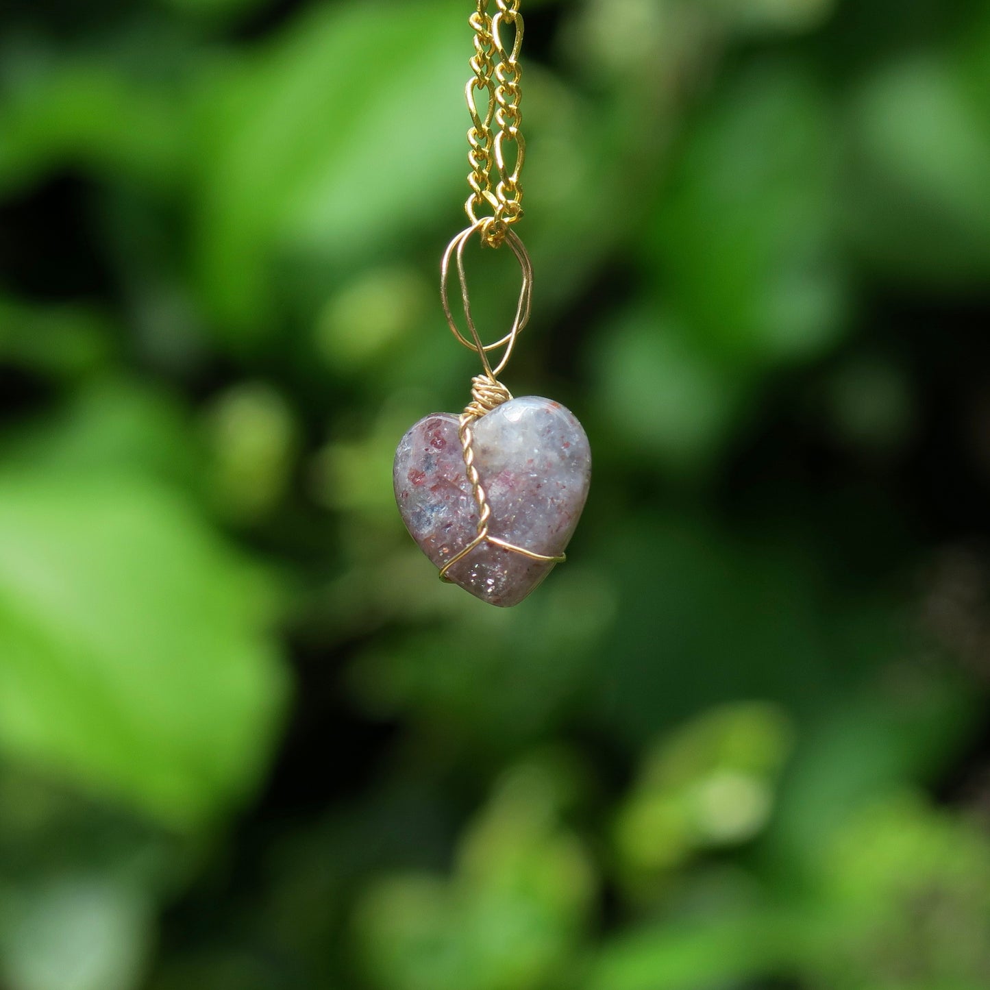 Iolite Heart Pendant | 14k Gold-Fill