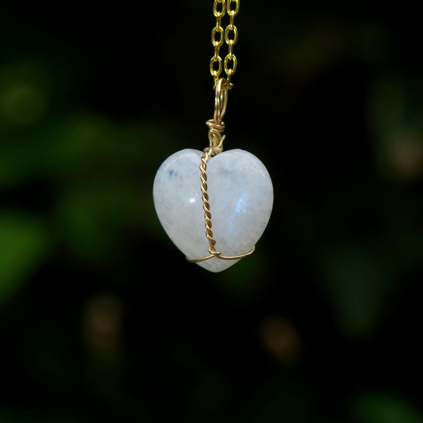 Moonstone Heart Pendant | 14k Gold-Fill