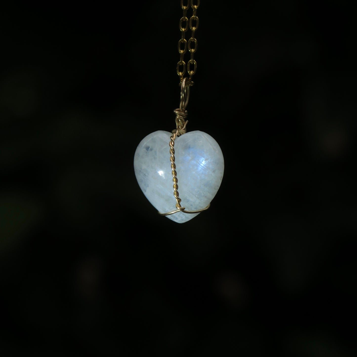 Moonstone Heart Pendant | 14k Gold-Fill