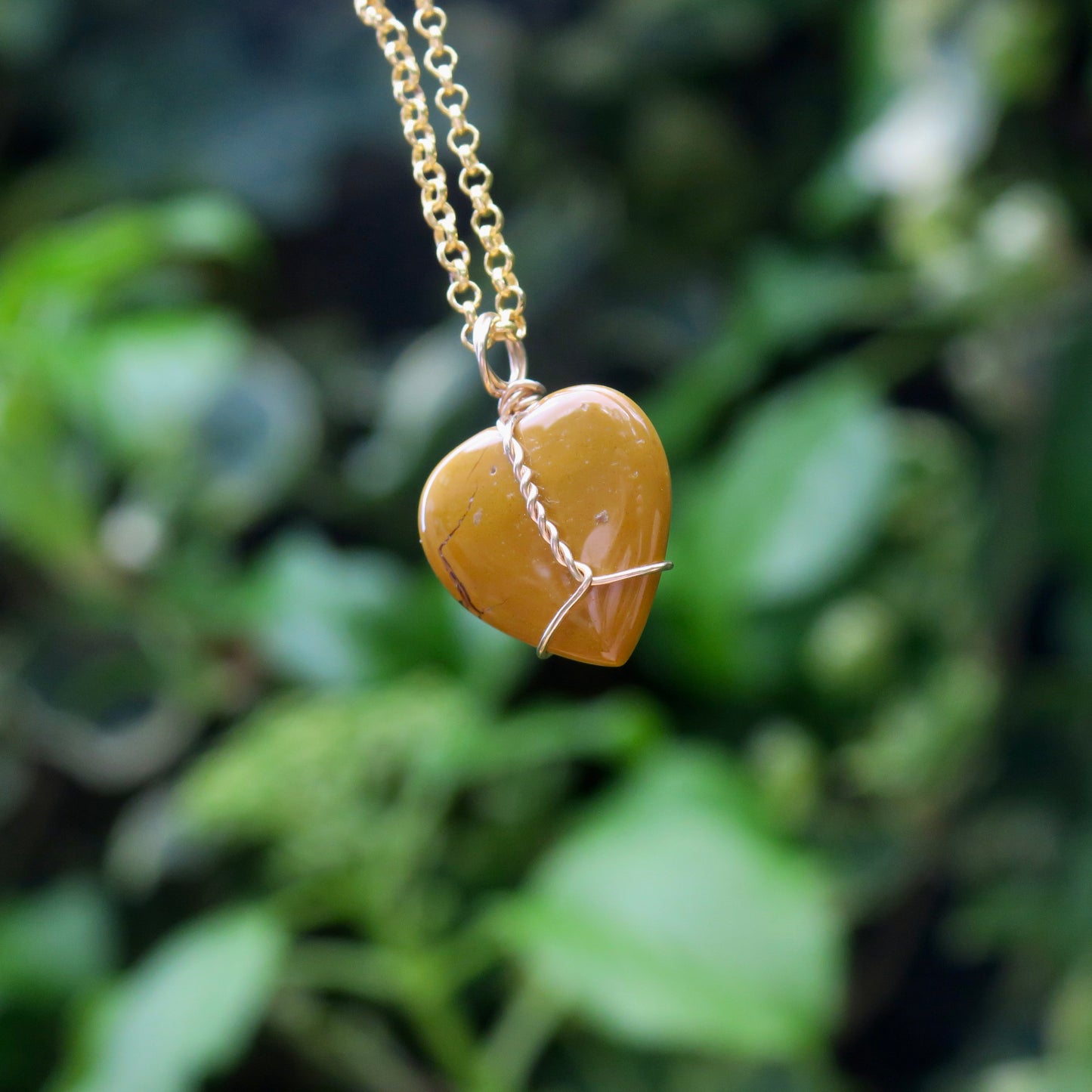 Mookaite Heart Pendant | 14k Gold-Fill