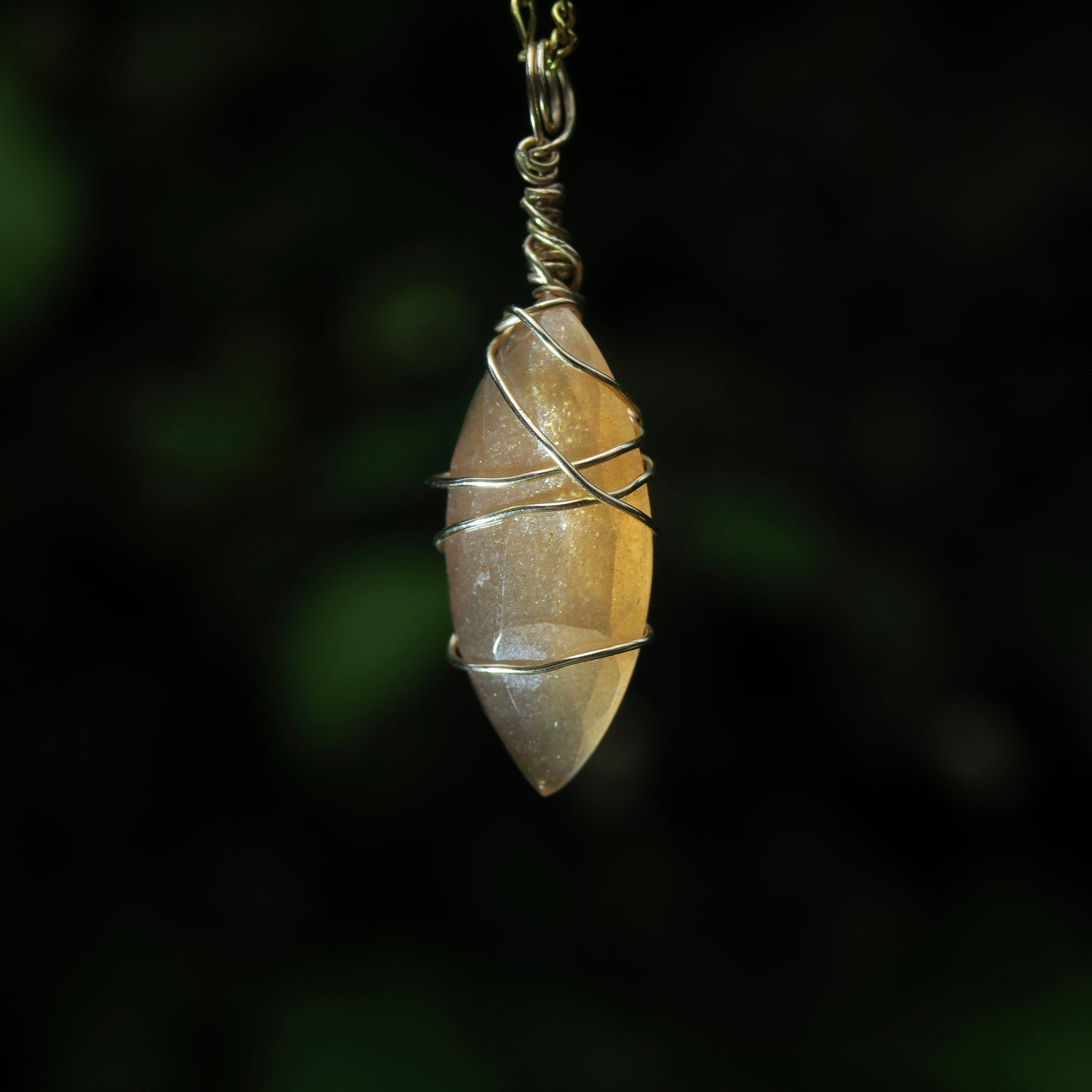 Peach Moonstone Pendant | 14k Gold-Fill