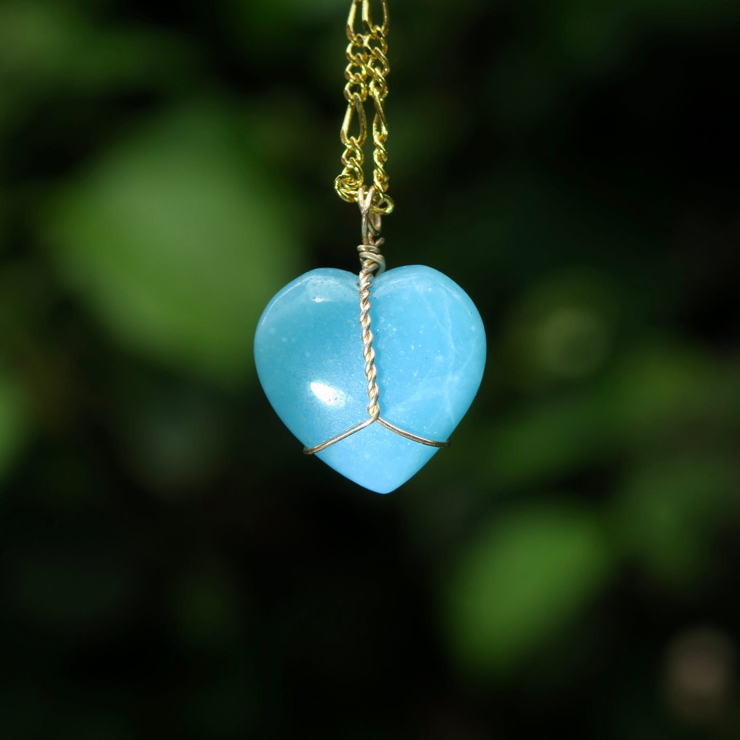 Amazonite Heart Pendant | 14k Gold-Fill
