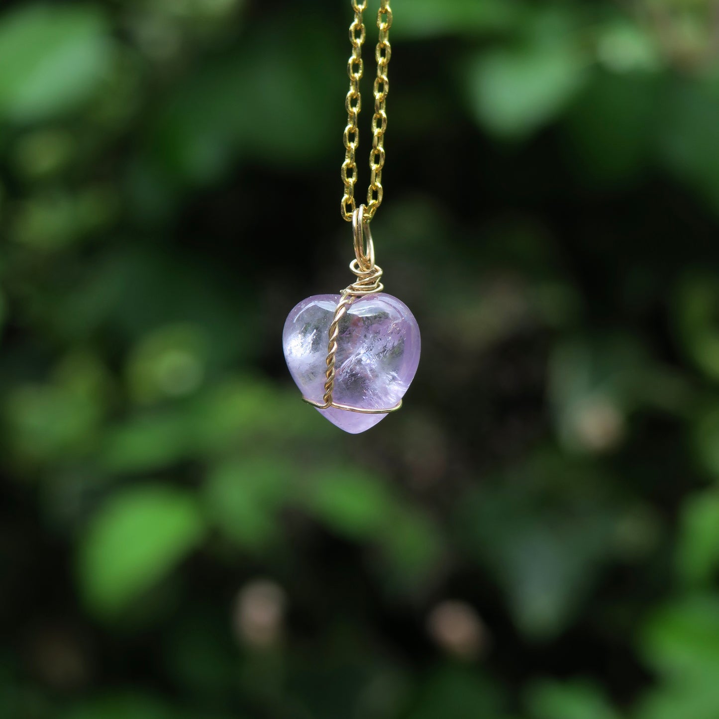 Amethyst Heart Pendant | 14k Gold-Fill
