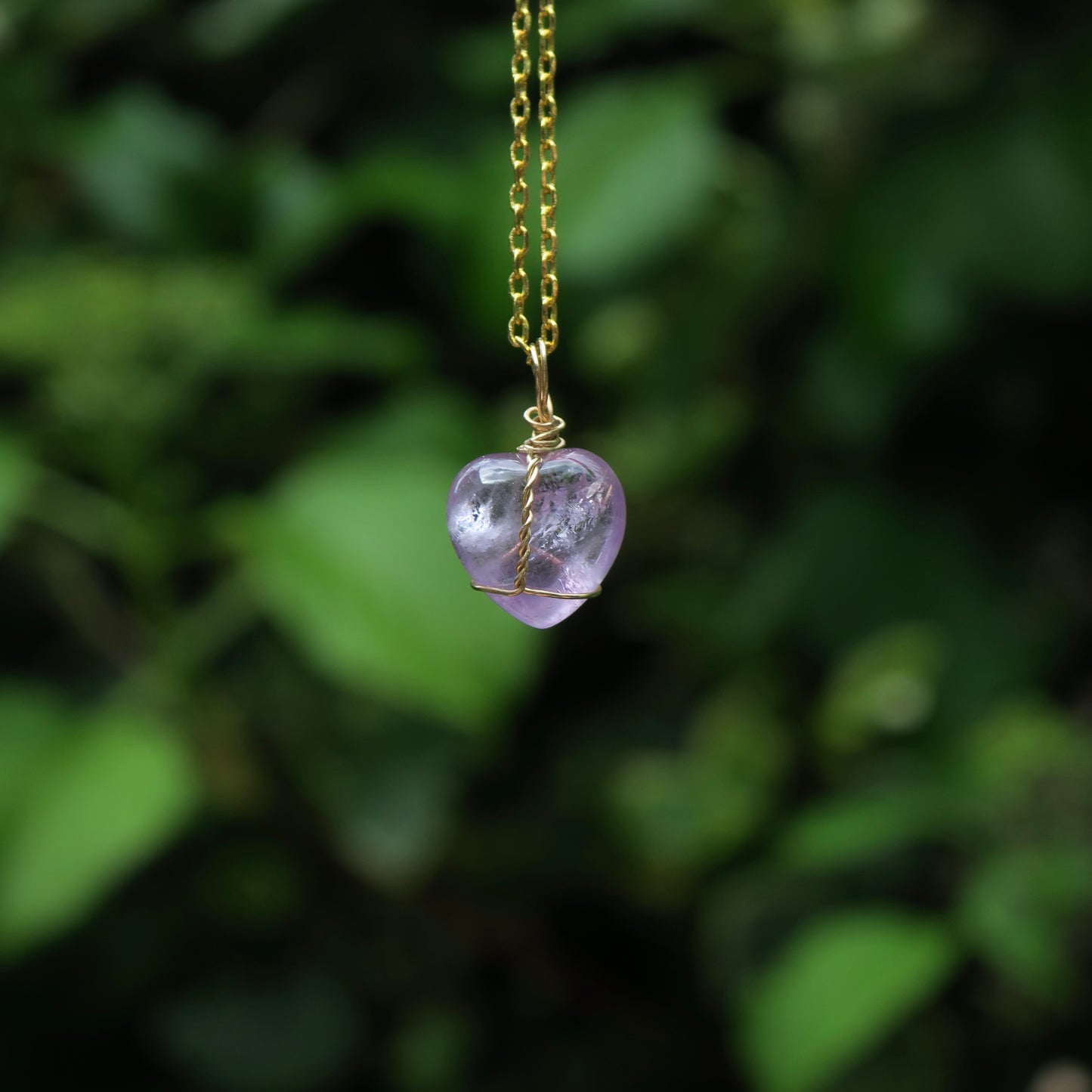 Amethyst Heart Pendant | 14k Gold-Fill