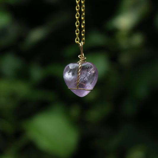 Amethyst Heart Pendant | 14k Gold-Fill