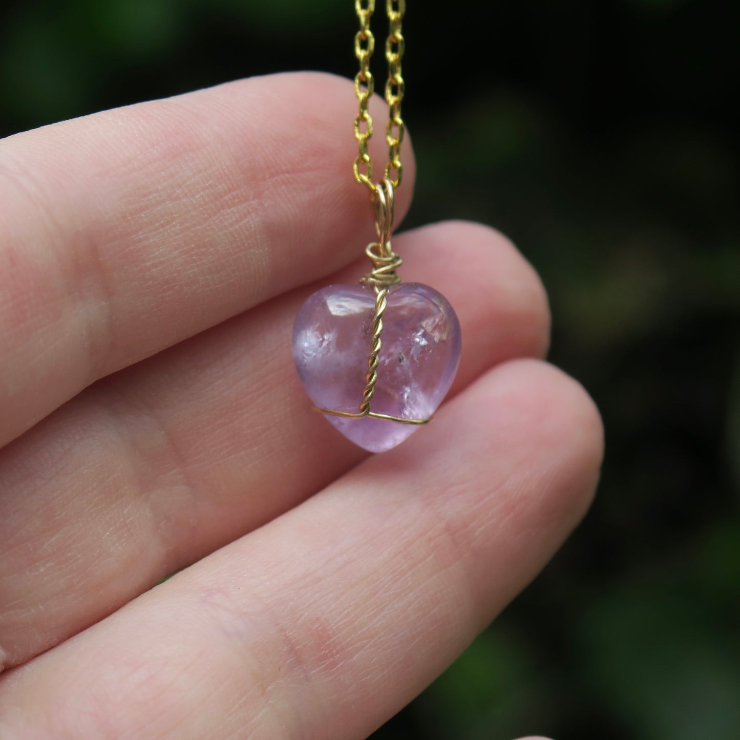 Amethyst Heart Pendant | 14k Gold-Fill