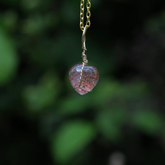 Lodolite Heart Pendant | 14k Gold-Fill