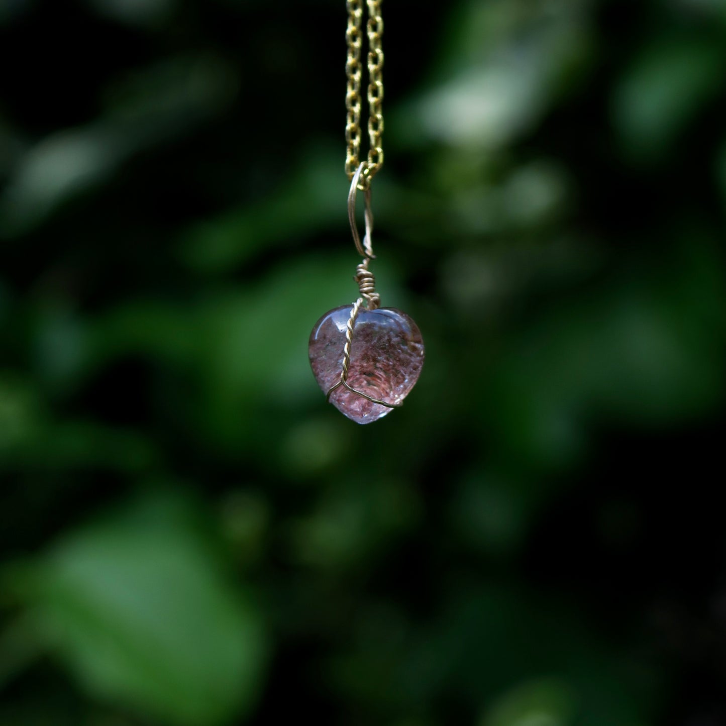 Lodolite Heart Pendant | 14k Gold-Fill