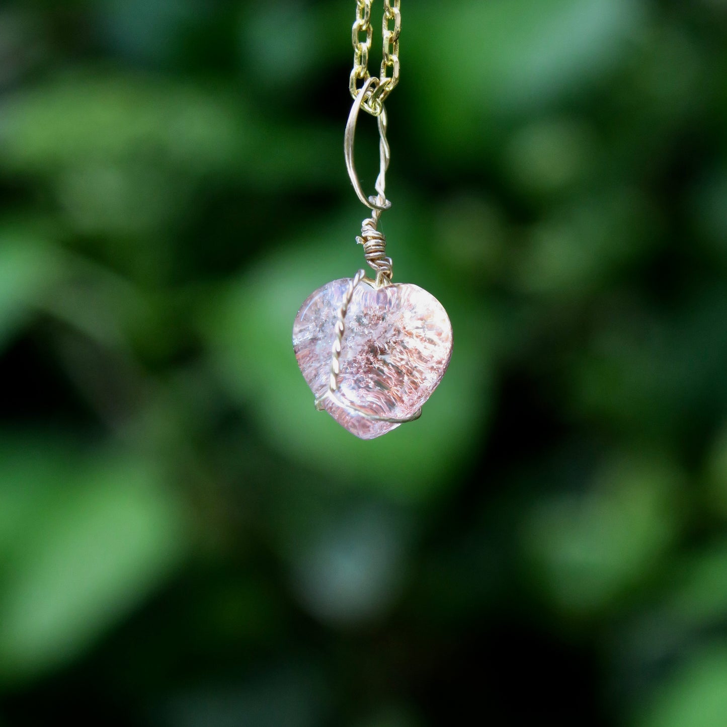 Lodolite Heart Pendant | 14k Gold-Fill