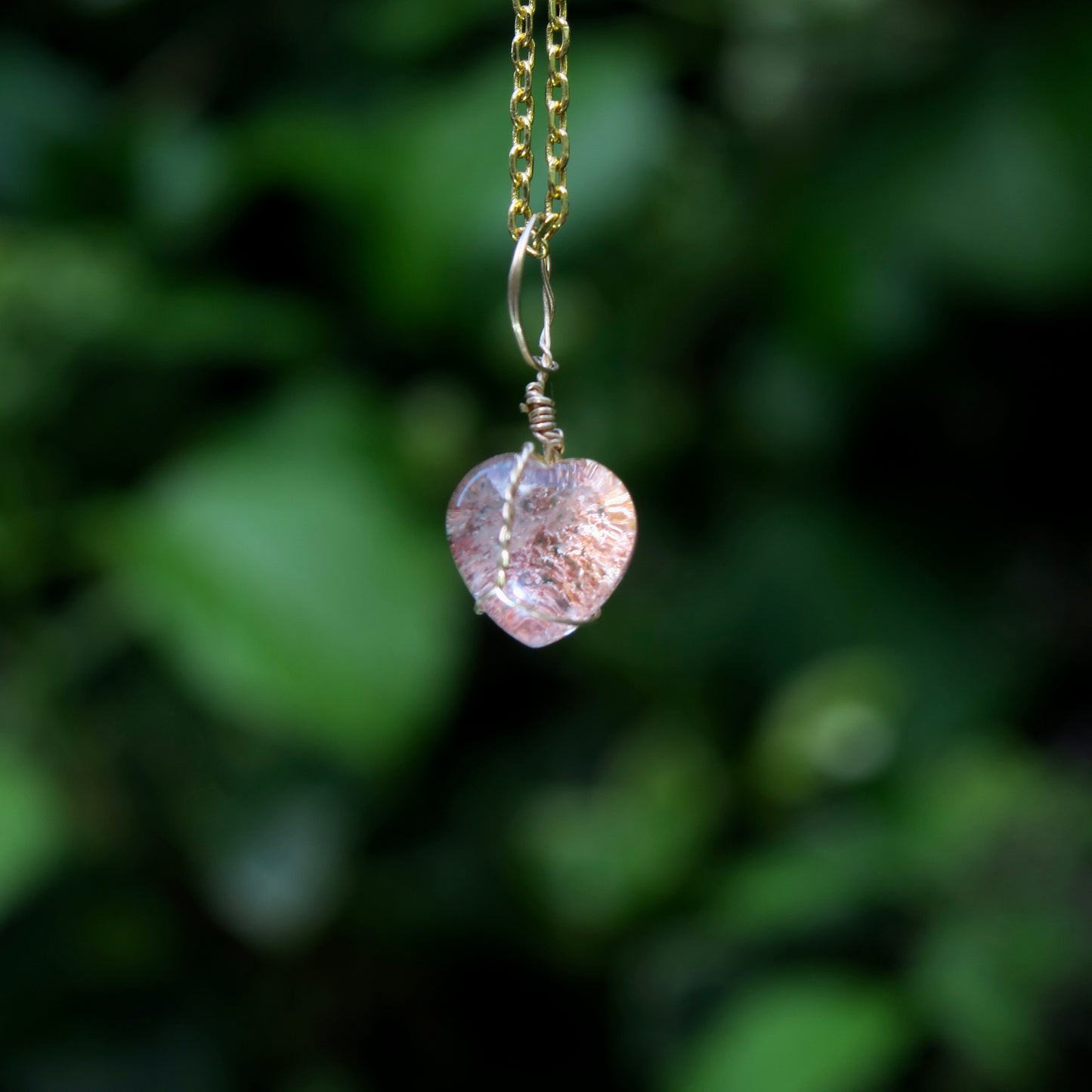 Lodolite Heart Pendant | 14k Gold-Fill