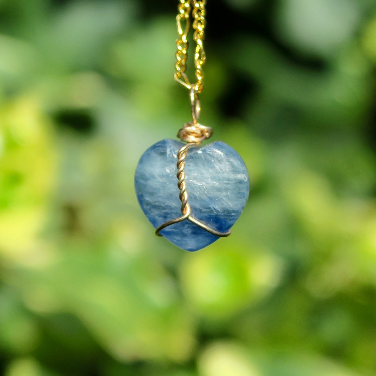 Kyanite Heart Pendant | 14k Gold-Fill