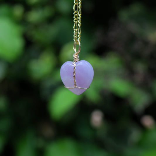 Kunzite Heart Pendant | 14k Gold-Fill