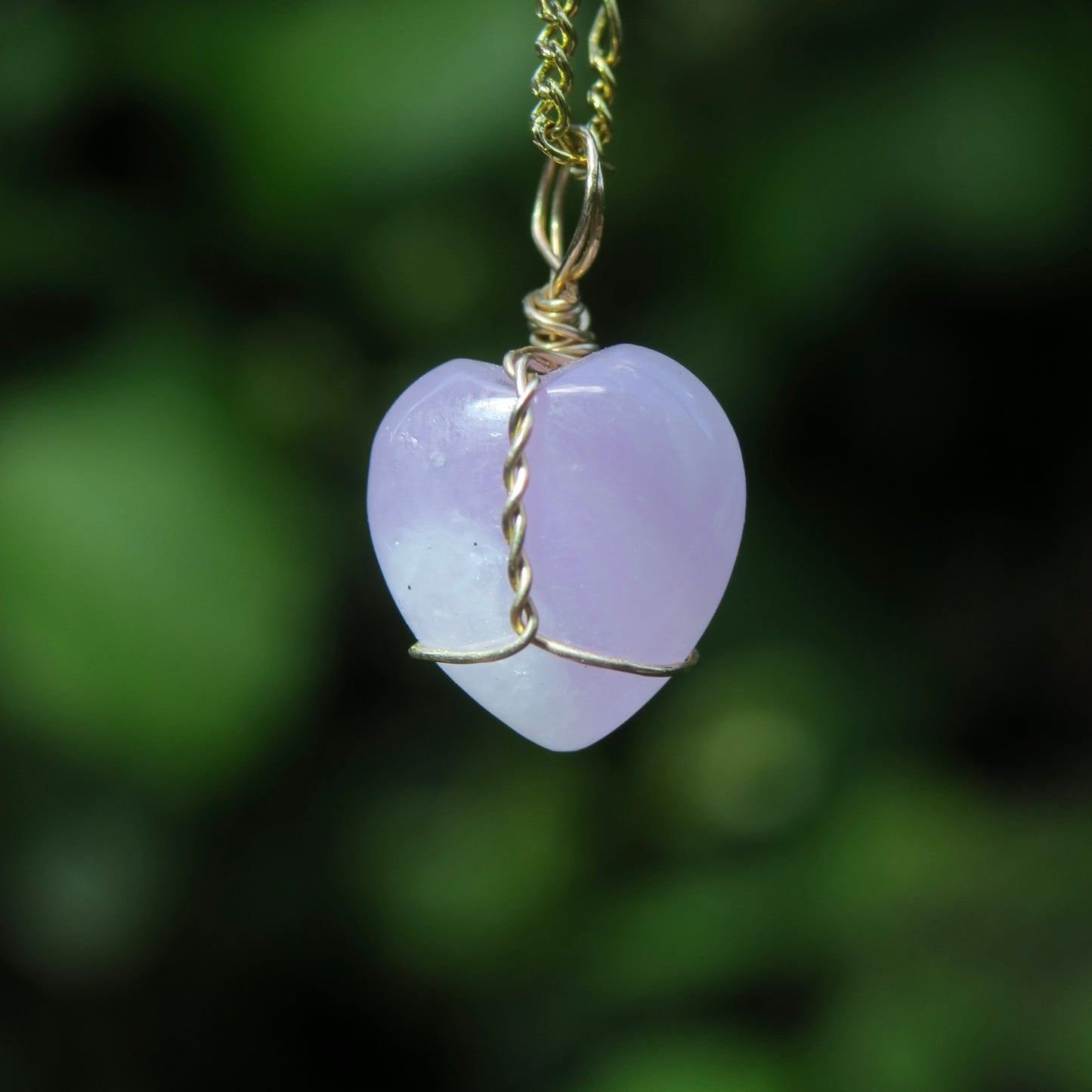 Kunzite Heart Pendant | 14k Gold-Fill