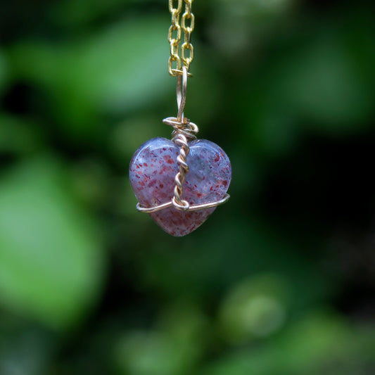 Iolite Heart Pendant | 14k Gold-Fill