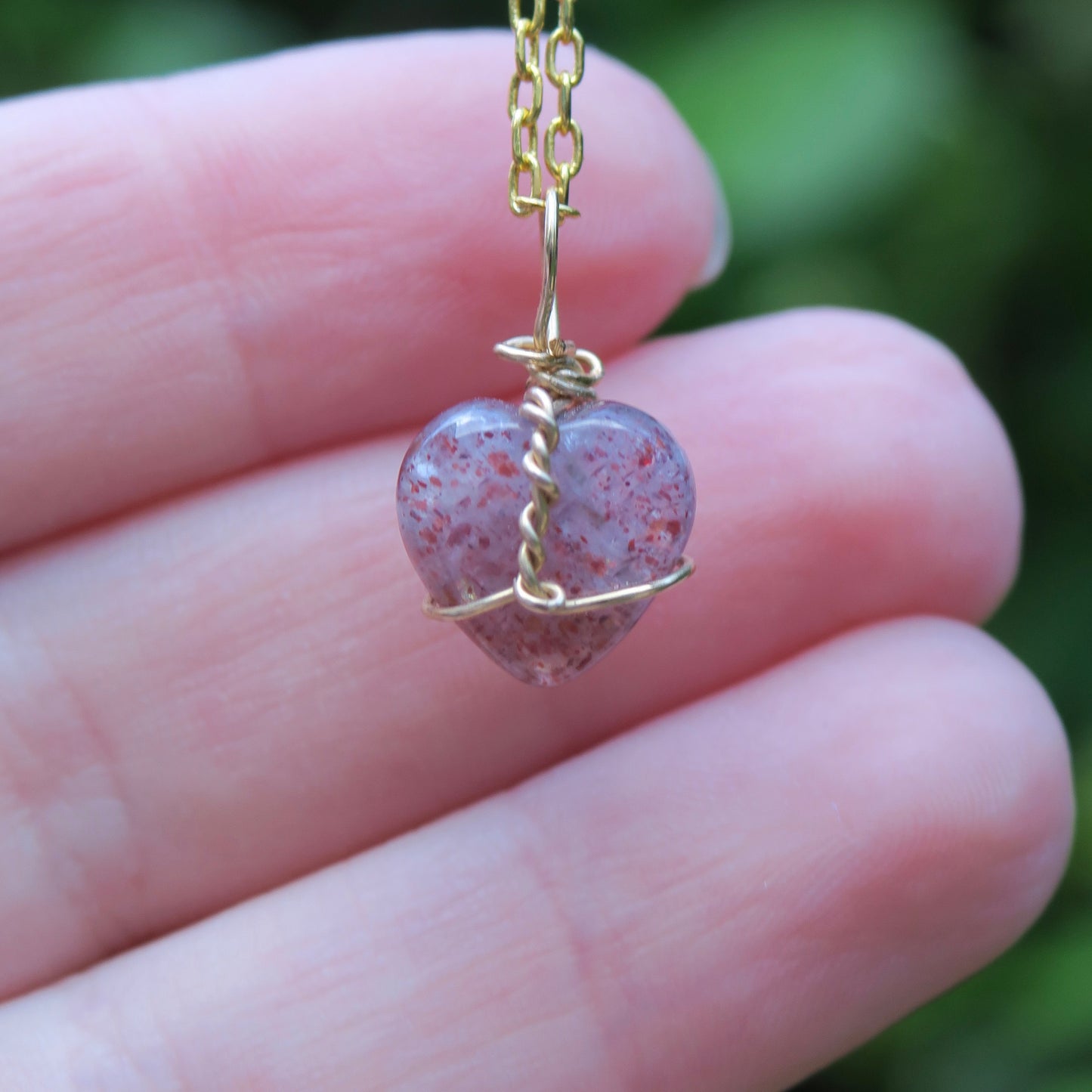 Iolite Heart Pendant | 14k Gold-Fill
