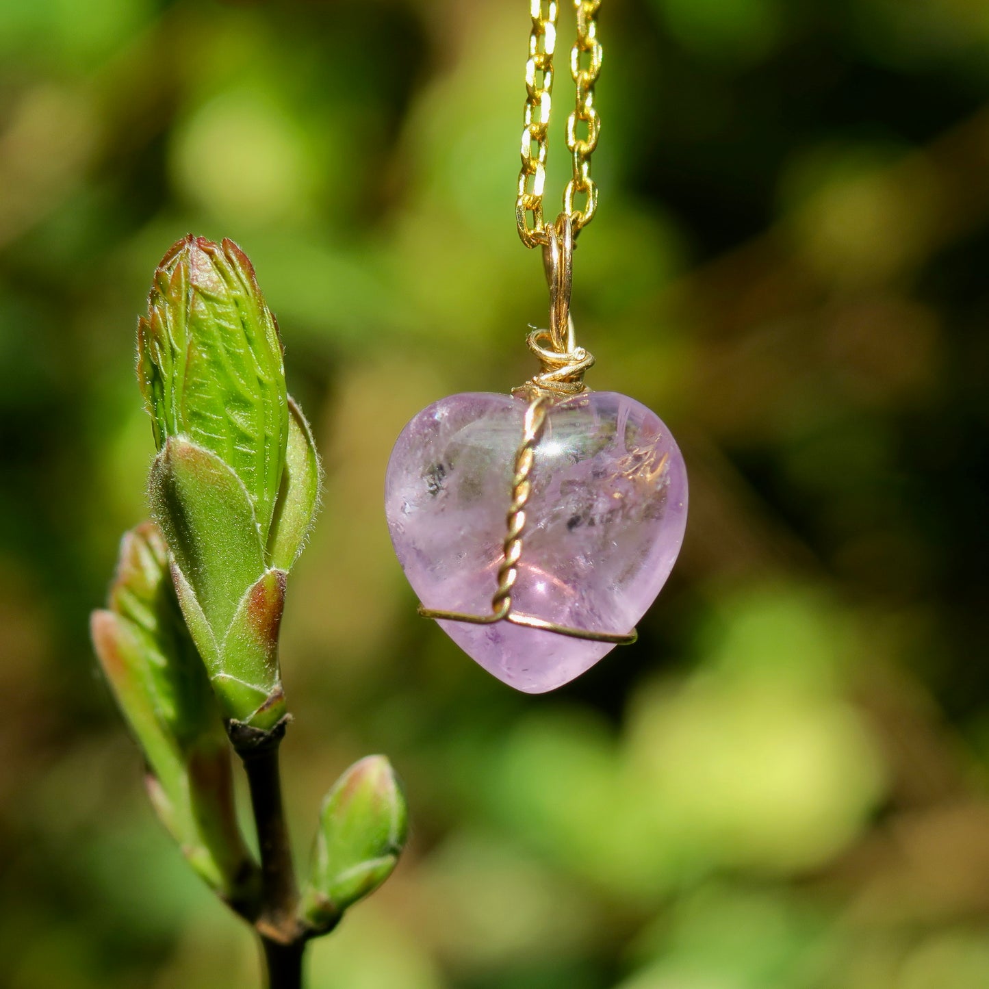 Amethyst Heart Pendant | 14k Gold-Fill