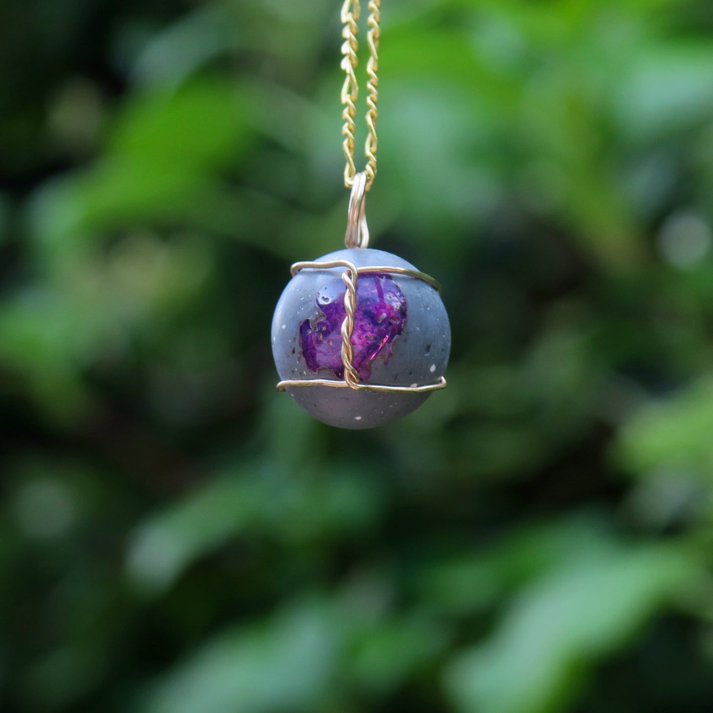 Mexican Cantera Fire Opal Pendant | 14k Gold-Fill Wire