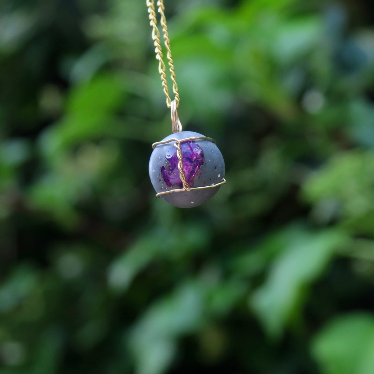Mexican Cantera Fire Opal Pendant | 14k Gold-Fill Wire