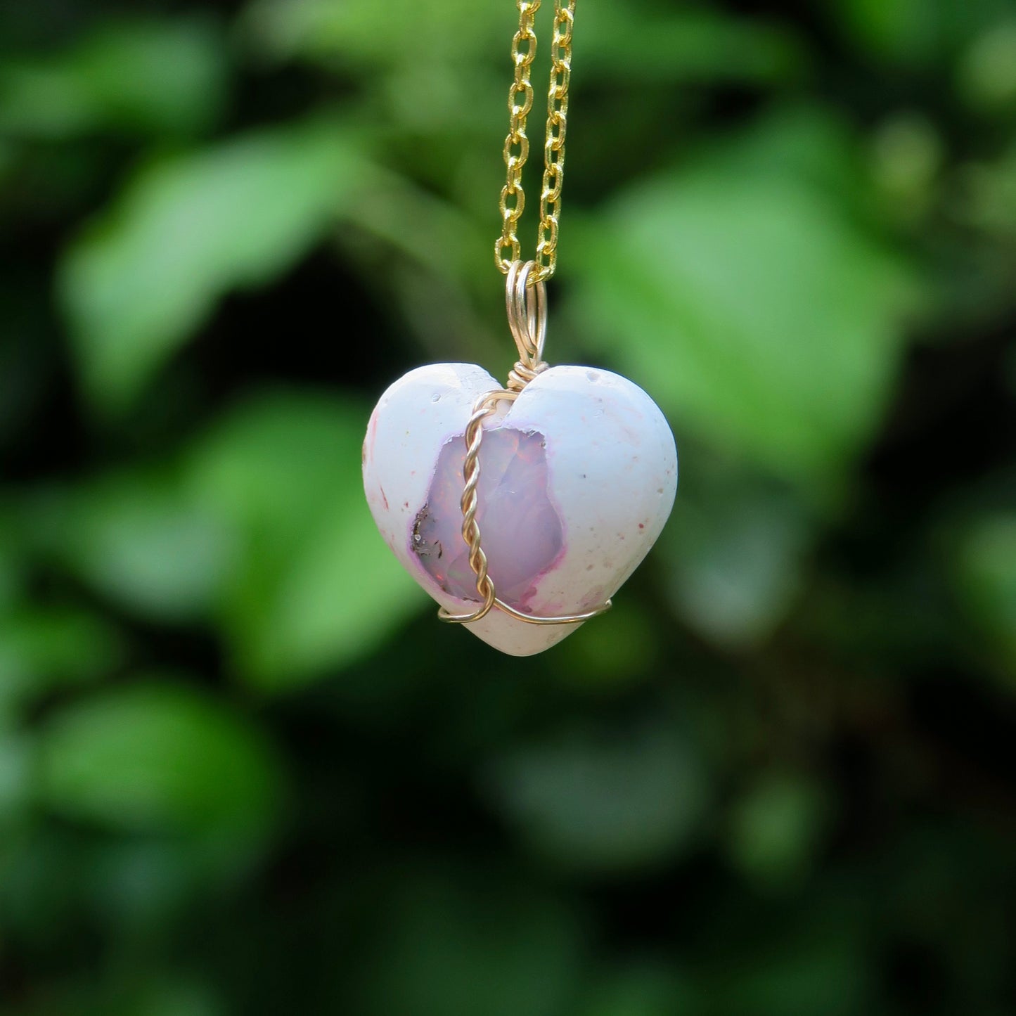 Cantera Opal Heart Pendant | 14k Gold-Fill