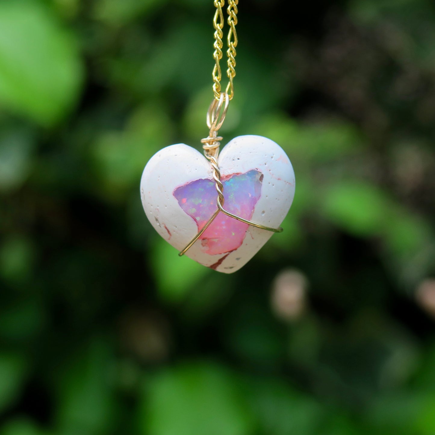 Cantera Opal Heart Pendant | 14k Gold-Fill