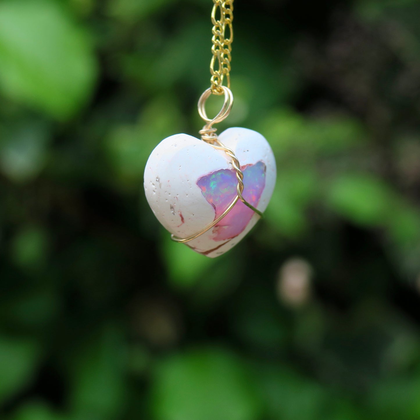 Cantera Opal Heart Pendant | 14k Gold-Fill