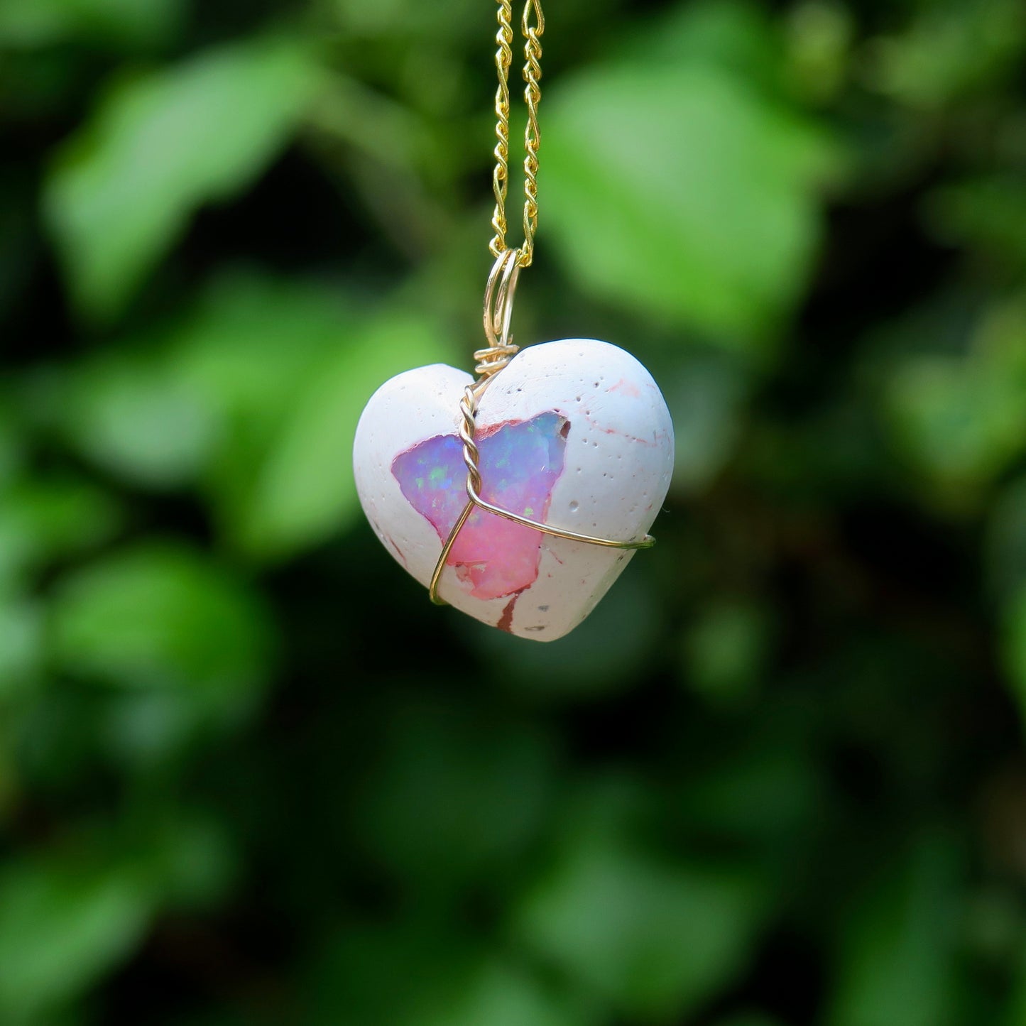 Cantera Opal Heart Pendant | 14k Gold-Fill