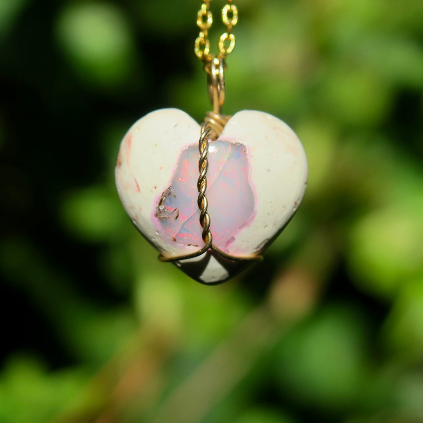 Cantera Opal Heart Pendant | 14k Gold-Fill