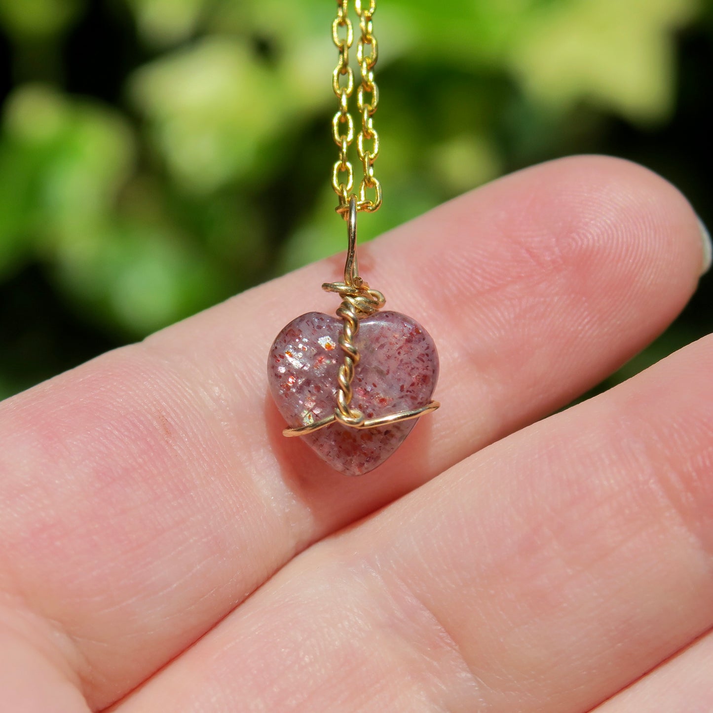 Iolite Heart Pendant | 14k Gold-Fill
