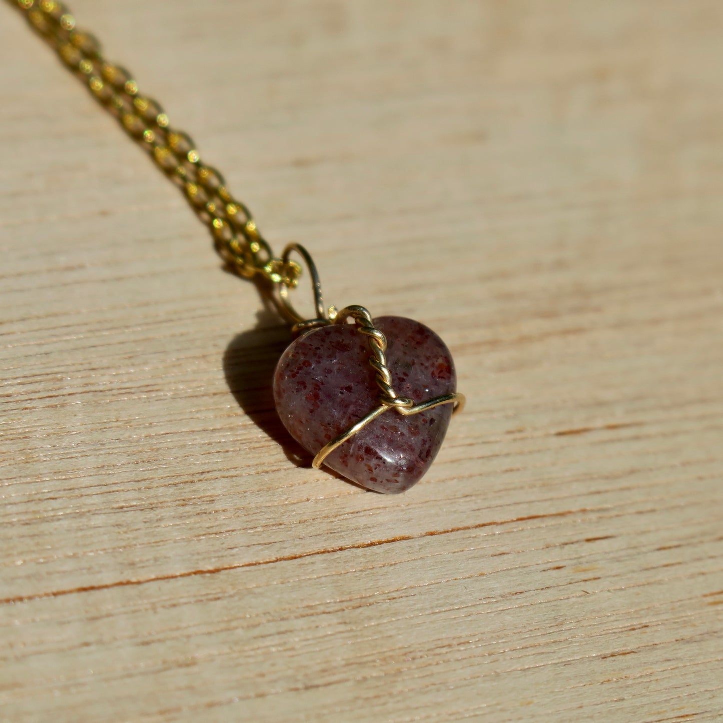 Iolite Heart Pendant | 14k Gold-Fill