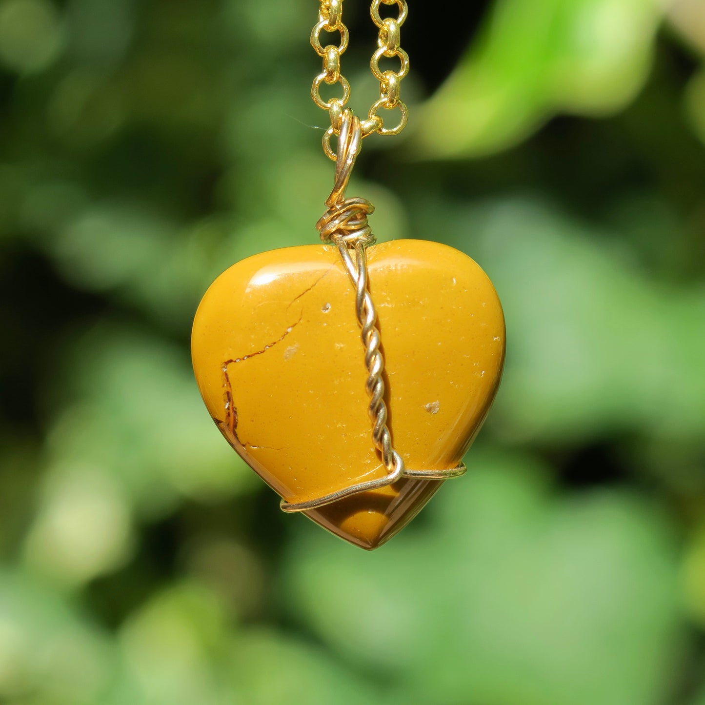 Mookaite Heart Pendant | 14k Gold-Fill
