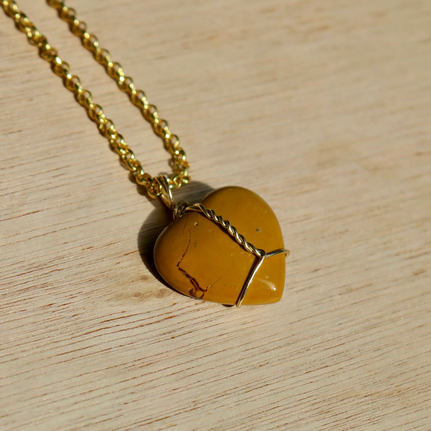 Mookaite Heart Pendant | 14k Gold-Fill