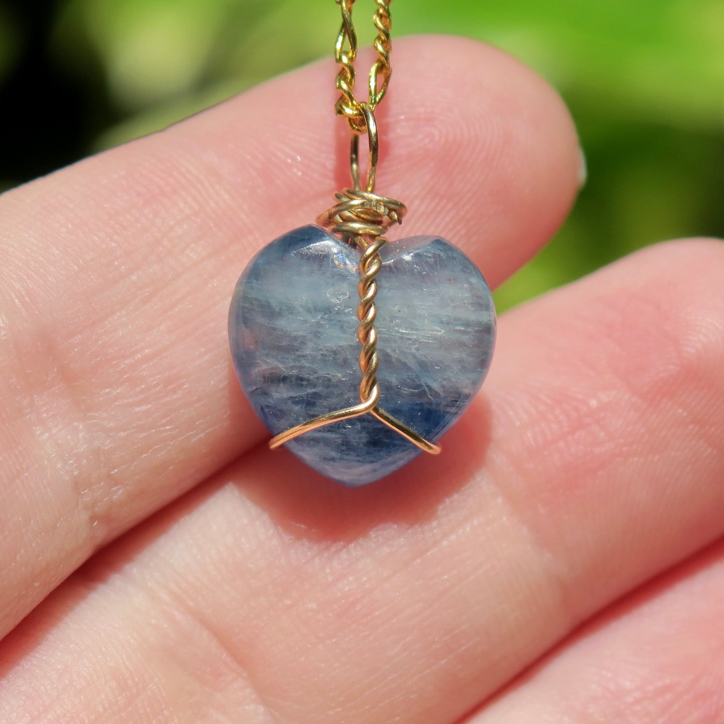 Kyanite Heart Pendant | 14k Gold-Fill