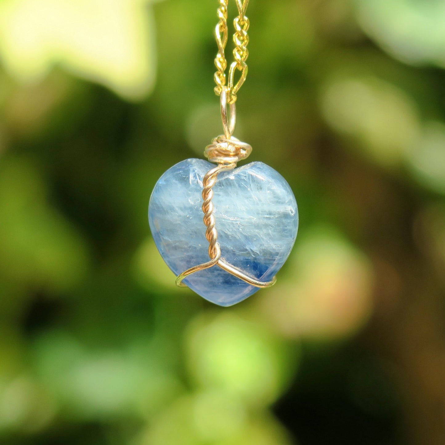 Kyanite Heart Pendant | 14k Gold-Fill
